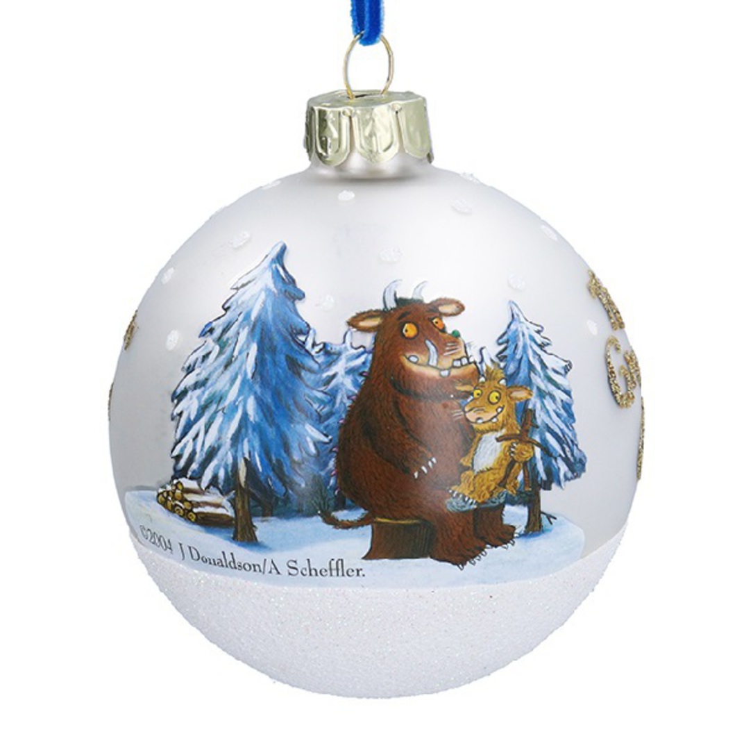 Glass Ball White, Gruffalo & Gruffalo's Child 8cm *ETA Nov image 1